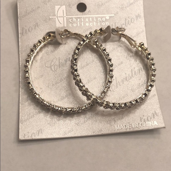 Silver hoop earrings - Picture 1 of 2